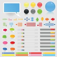 Collection of beautiful buttons for the Internet. A vector illustration