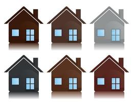 Set of icons of houses for web design vector