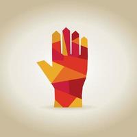 Abstraction on the topic of hands vector