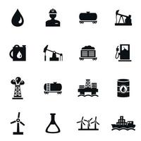 Set of icons on a theme the industry. A vector illustration