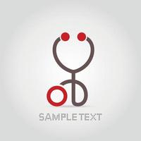 Medical Stethoscope on a grey background vector