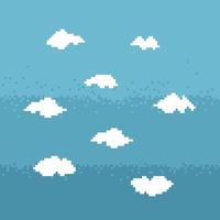 The blue sky and clouds on it. A vector illustration