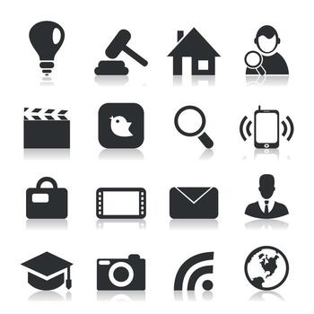 conjunto de iconos para diseño web. una ilustración vectorial vector