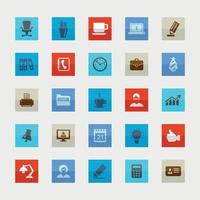 Set of icons on a theme the files and folders. Vector illustration