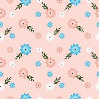 Seamless abstract colorful flowers pattern background  for wallpaper,gift wrapping,packaging seamless vector background design