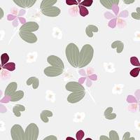 Cute hand drawn vintage floral pattern seamless  background vector