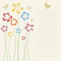 Background from plants and a flower. A vector illustration