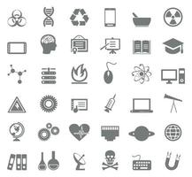 Collection of icons a science. A vector illustration