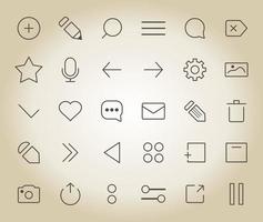 Set of icons for web design. A vector illustration