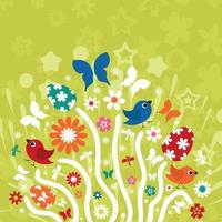 Easter holiday card vector