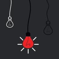 Abstraction on the theme of a light bulb vector