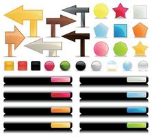 Collection of beautiful buttons for the Internet. A vector illustration