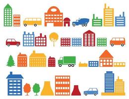 Set of icons of houses for web design vector