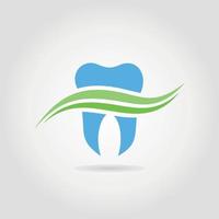 Blue tooth of the person on a grey background vector