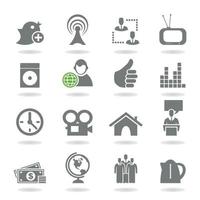 conjunto de iconos para diseño web. una ilustración vectorial vector