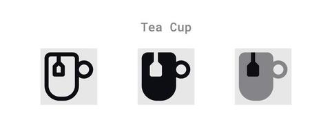 Tea Cup Icons Sheet vector