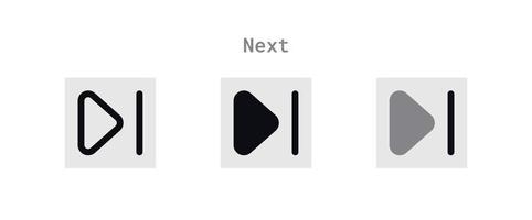 Play Next Icons Sheet vector