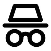 incognito icon for web ui design vector