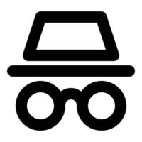 incognito icon for web ui design vector