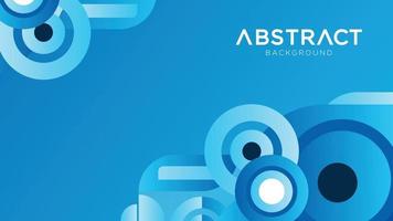 Abstract gradient blue circles background - cover presentation vector