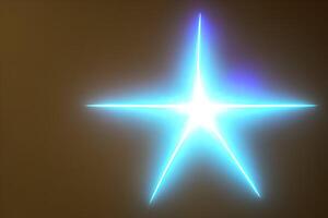 Blue bright star shape line background with some empty space. photo