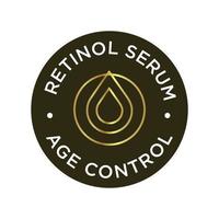 Retinol serum icon. Age control. vector