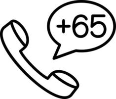 Singapore Dial code Vector Icon