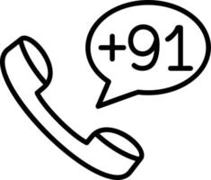 India Dial code Vector Icon
