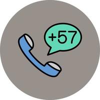 Colombia Dial code Vector Icon