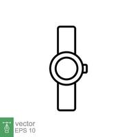 Smart watch line icon. Simple outline style. Wearable, digital clock, smartwatch technology concept. Vector illustration isolated on white background. EPS 10.