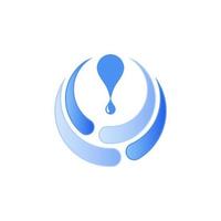 agua logo. azul agua soltar icono con circulo alrededor aislado en blanco antecedentes. usable para negocio, ciencia, cuidado de la salud, médico y naturaleza logotipos vector