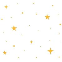 Background with gold stars, confetti celebration, falling stars. Illustration for background and packaging. Image can be used for greeting card, poster and textile. Isolated on white background vector