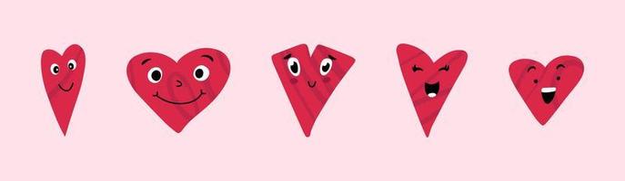 Viva magenta heart emoticons vector