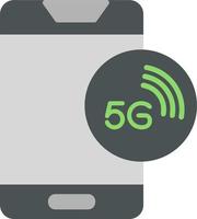 5g red en teléfono inteligente vector icono