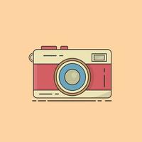 illustration of retro vintage camera nostalgia memories graphic design vector