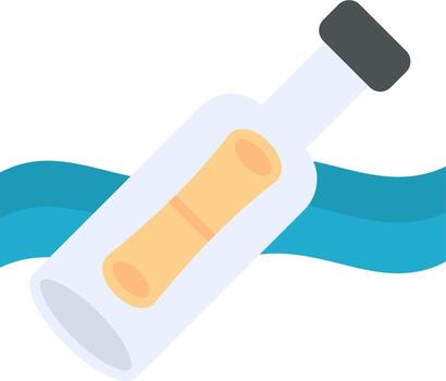 Message In A Bottle Vector Icon