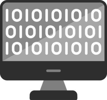 icono de vector de código binario