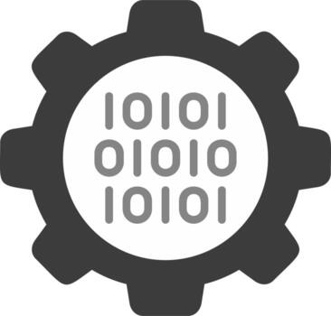 icono de vector de código binario