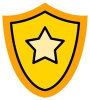 icono de vector de insignia de sheriff