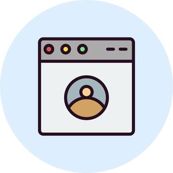 icono de vector de navegador web