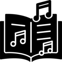 icono de vector de libro de música