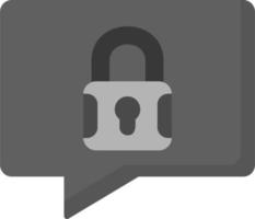 Message Lock Vector Icon