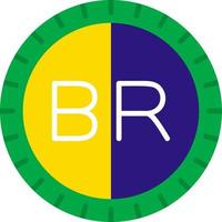 Brasil marcar código vector icono
