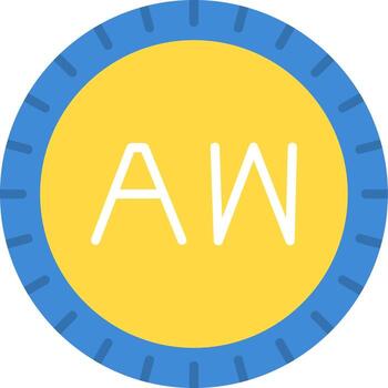 aruba marcar código vector icono