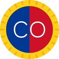 Colombia Dial code Vector Icon