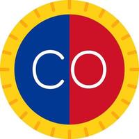 Colombia marcar código vector icono