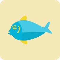 Blue Tang Fish Vector Icon