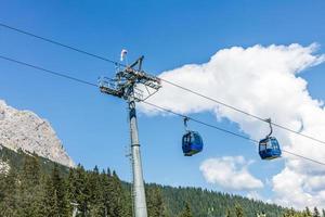 ski lift cabin at the alps photo