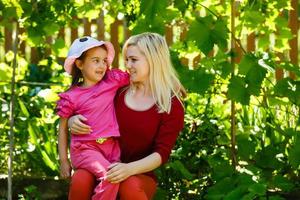 Portrait mother and daughter photo