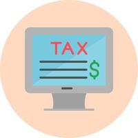 Online Tax Paid Icon vector